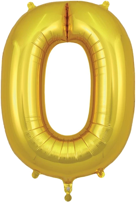 34-inch number 0 balloon